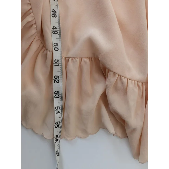 DOEN Sycamore Ruffled Silk Tiered Maxi Dress Size Small Sunlit Coral Peasant - Picture 13 of 13